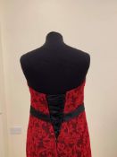 Red and Black Venus Wedding Dress RRP £895 Size 12