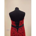 Red and Black Venus Wedding Dress RRP £895 Size 12