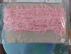 Pink Lace and Bag of Haberdashery Items