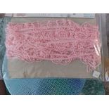 Pink Lace and Bag of Haberdashery Items