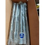 Box of 10 Packs of 2 Long Silver Candles
