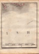 Dorset Coast Weymouth Portland John Cary's Antique George III 1794 Map.