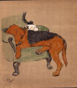 Cecil Aldin Original Antique Illustration Mac a White West Highland Terrier-3.