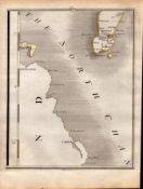 Ulster Larne, Rathin Isle, Mull Of Kintyre John Cary’s Antique 1794 Map.