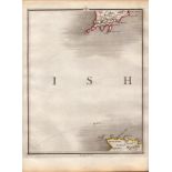 Isle of Man South Douglas, Port Erin John Cary’s Antique George III 1794 Map.