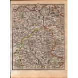 Cheshire Derbyshire Staffordshire John Carys Antique 1794 Map.