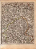 Cheshire Derbyshire Staffordshire John Carys Antique 1794 Map.