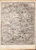 Northumberland John Cary’s Antique George III 1794 Map.