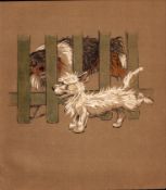 Cecil Aldin Original Antique Illustration Mac a White West Highland Terrier-15.