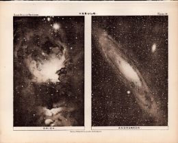 Comet of Donati Antique Balls 1892 Atlas of Astronomy Lithograph Print