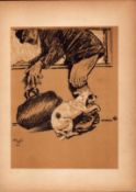 Cecil Aldin Antique Lovable Scamp Of a Terrier illustration A Dog Day -4
