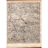 East Anglia Norfolk Suffolk John Cary's Antique George III 1794 Map.