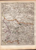East Anglia Norfolk Suffolk John Cary's Antique George III 1794 Map.