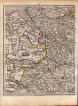 Lancashire Merseyside North Wales Cheshire - John Cary’s Antique 1794 Map.