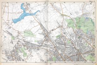 Bacons London & Suburbs Map Willesden Hampstead Chingford Cricklewood