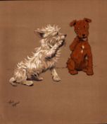 Cecil Aldin Original Antique Illustration Mac a White West Highland Terrier-4.