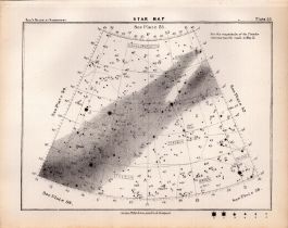 Star Map 3 Chart Antique Balls 1892 Atlas of Astronomy Lithograph