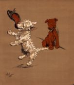 Cecil Aldin Original Antique Illustration Mac a White West Highland Terrier-11.