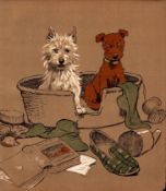 Cecil Aldin Original Antique Illustration Mac a White West Highland Terrier-12.