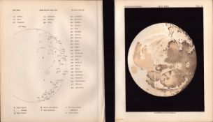 The Moon 12th Day Cycle Antique Balls 1892 Atlas of Astronomy Lithograph Print