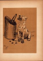 Cecil Aldin Antique Lovable Scamp of a Terrier illustration A Dog Day -1.