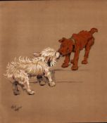 Cecil Aldin Original Antique Illustration Mac a White West Highland Terrier-5.