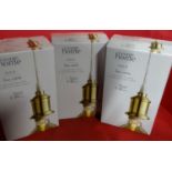 3 X George home Gold flex cable light fixture. RRP £30 - GRADE A