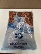 5 X Tropical reef decorative gravel - 6-8mm - Orange/Black - 5KG. RRP £50 - GRADE A