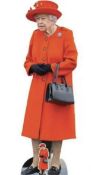 Queen Elizabeth II (Red) Life Size Celebrity Cardboard Cutout Standee. RRP £50 - Grade A