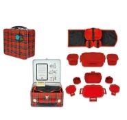 Aladdin Heritage Plaid Lunch Kit 5 Piece Set Kids Adults Bento Tupperware