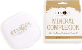 5 x Etmore Beauty – Face Powder Foundation, Mineral Pressed Powder Longwear. RRP £100 - Grade A