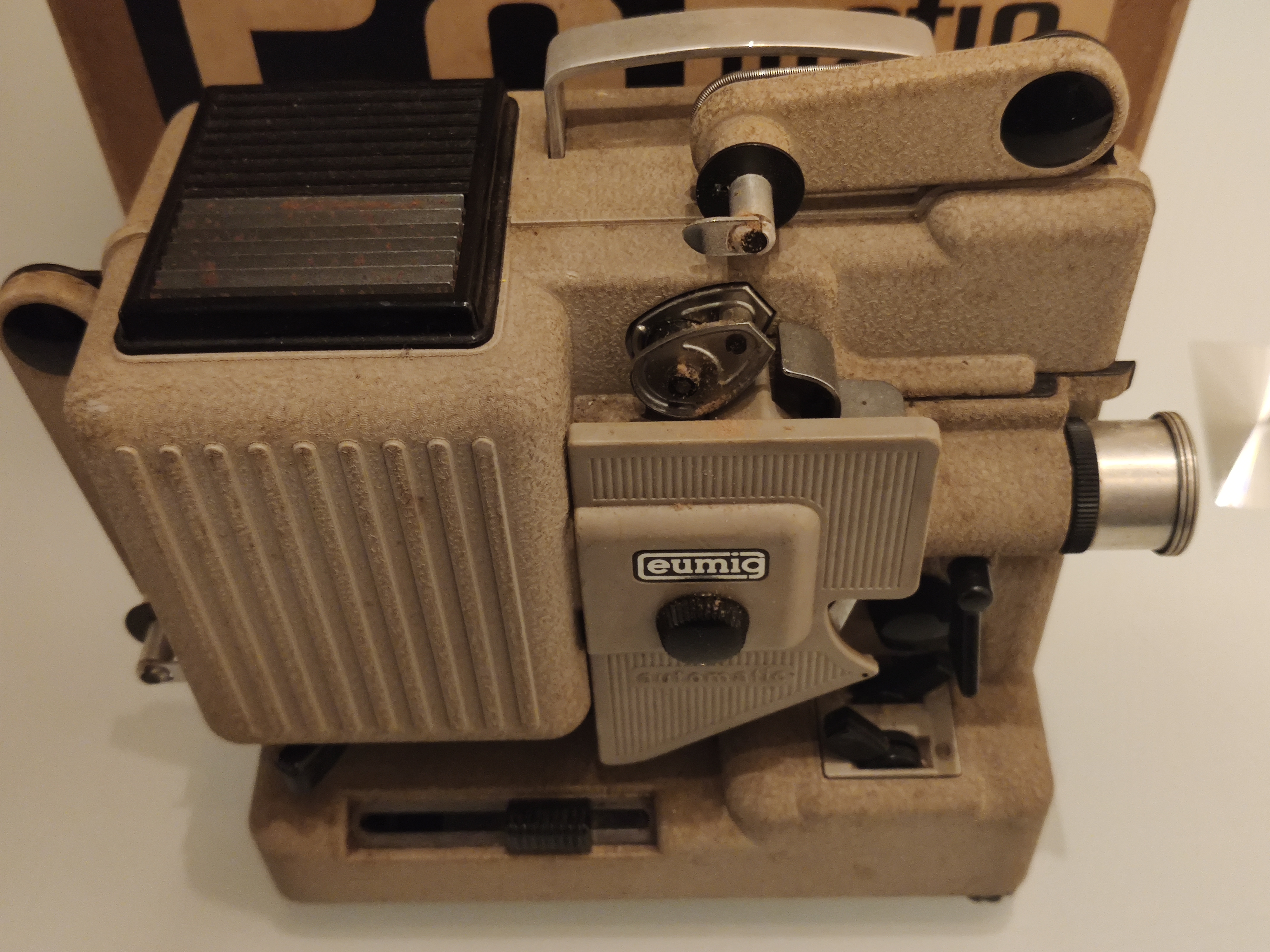 A Eumig P8 Automatic Projector In Its Original Box With Power Lead Etc and A Japanese Film Slicer... - Image 3 of 6
