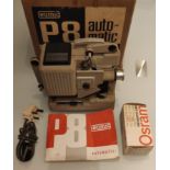 A Eumig P8 Automatic Projector In Its Original Box With Power Lead Etc and A Japanese Film Slicer...