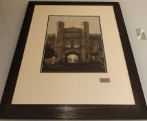A Framed Print Depicting The Well-Known Bolton Private School. Signed By F Boult.