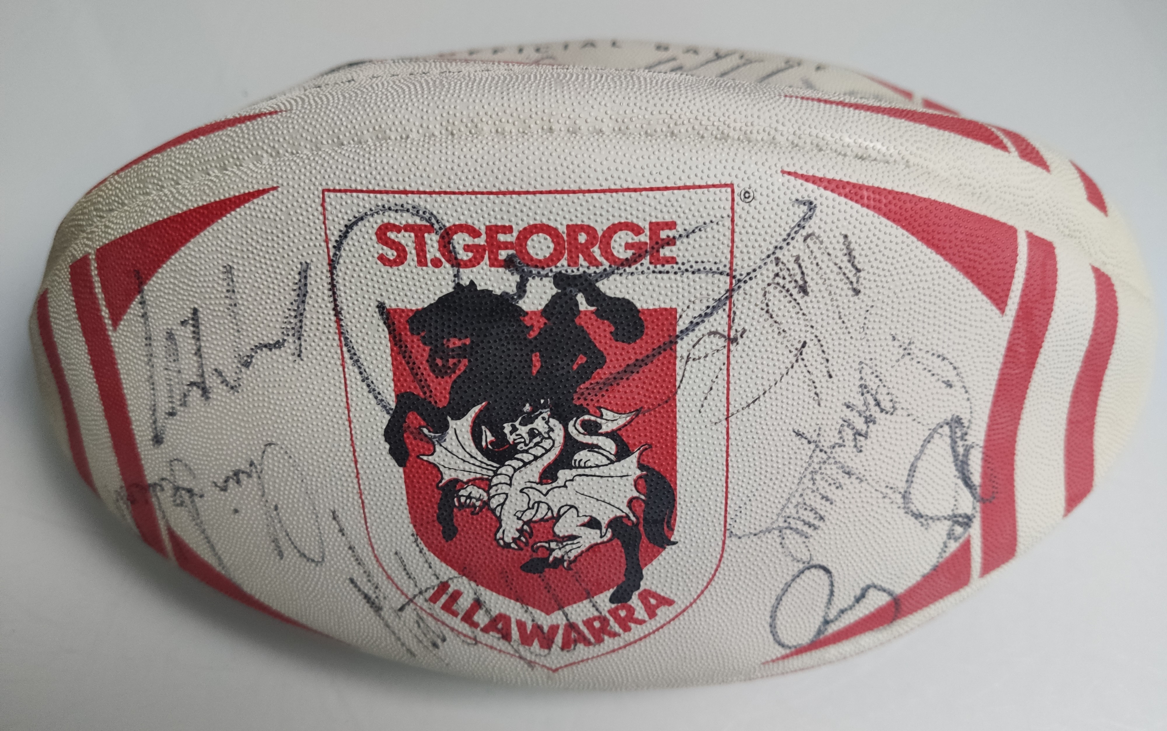 A Fully Signed St George Illawarra Dragons Rugby Ball From Australia. - Image 4 of 4