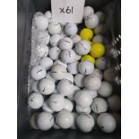 61 Various Golf Balls. To Include Titleist – Nike – Wilson Staff. Very Good Clean Condition.