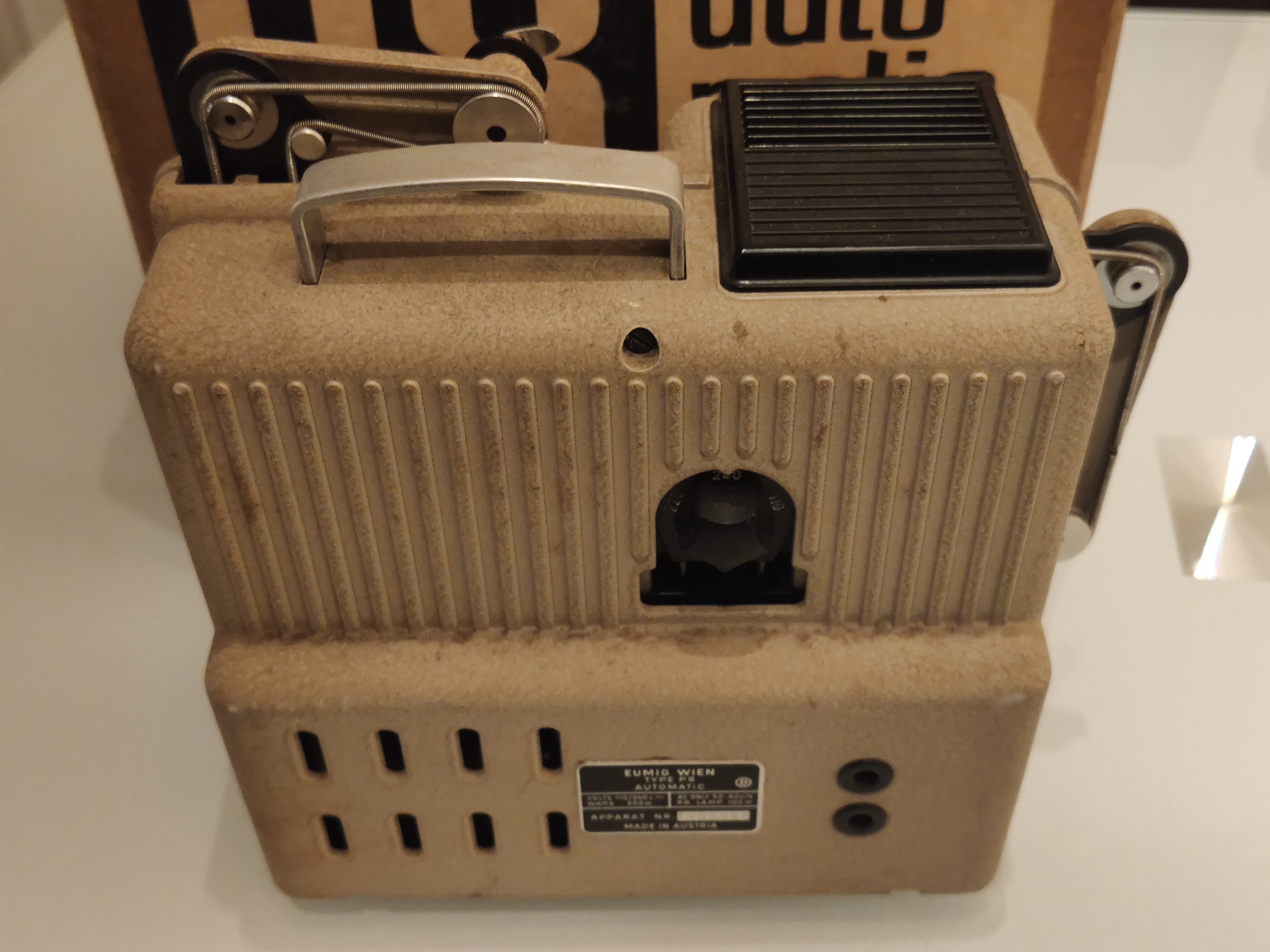 A Eumig P8 Automatic Projector In Its Original Box With Power Lead Etc and A Japanese Film Slicer... - Image 2 of 6