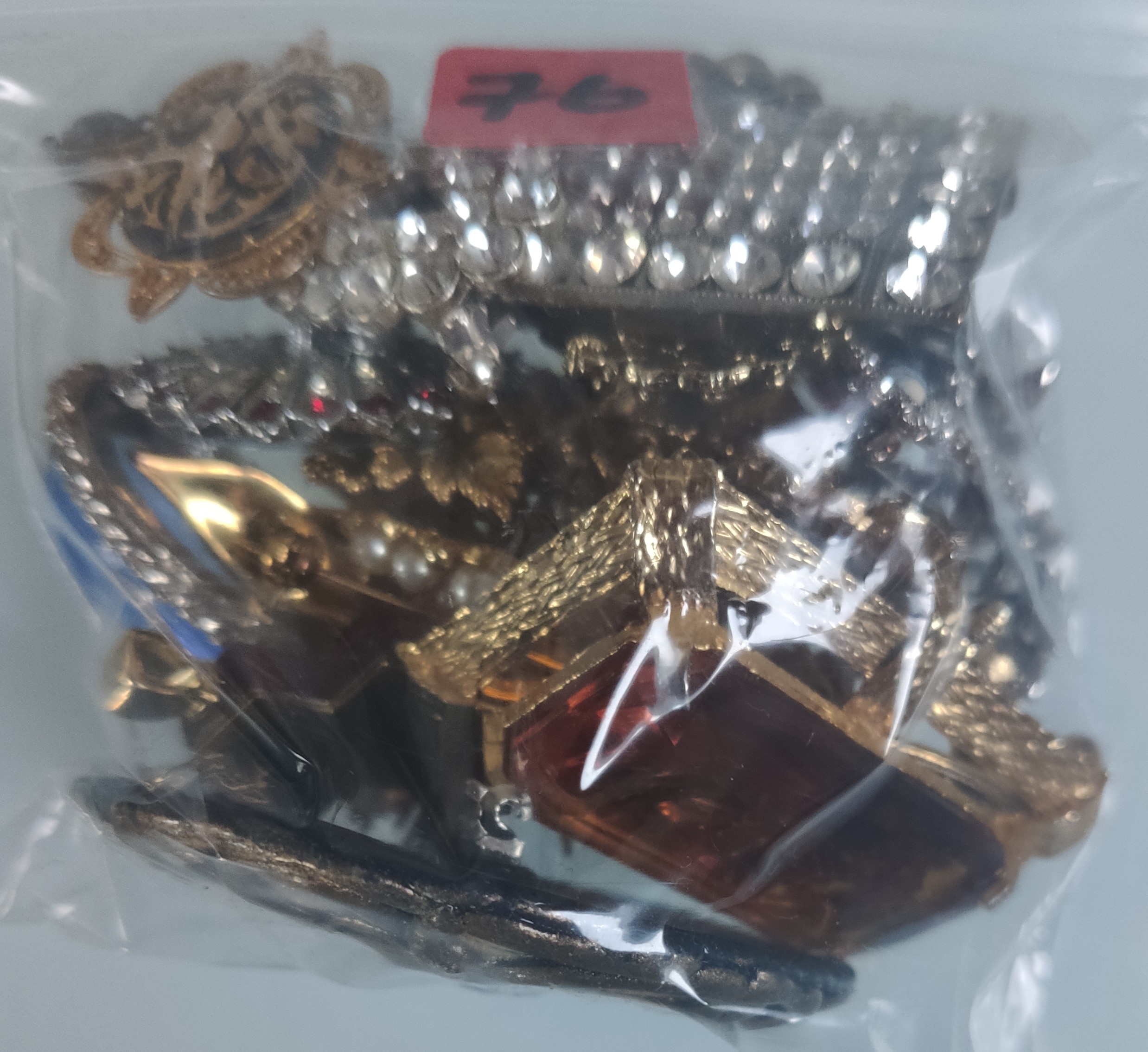 A Collection of Brooches Etc In A Bag. Approximately 254G. - Image 2 of 2