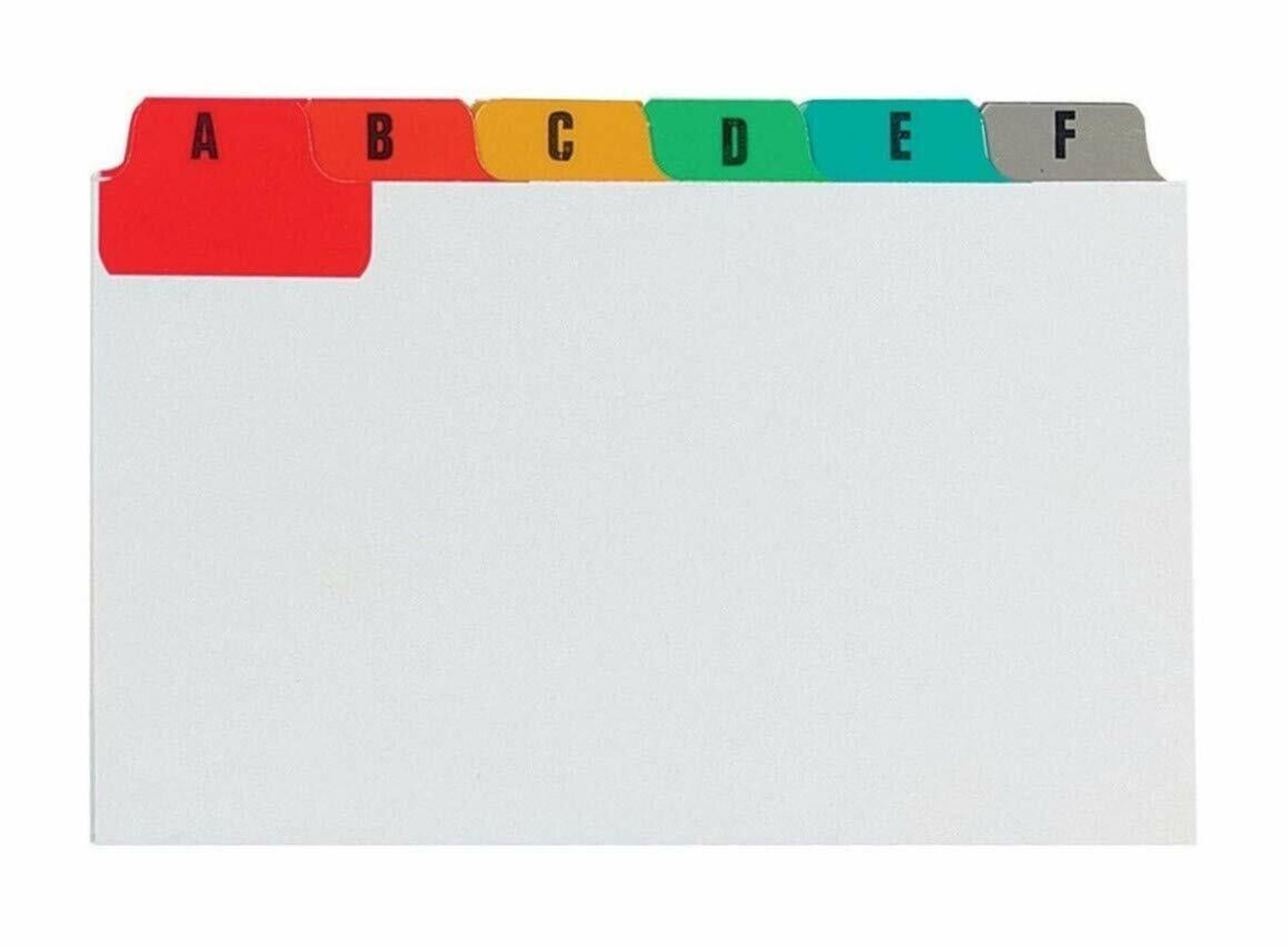 50 x Concord TS-110575 Reinforced A-Z Guide Card With Tabs, 127mm x 76mm, White - Image 2 of 2