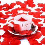 Shatchi 100pcs Deep Red Silk Rose Petals Valentines Day Wedding Confetti Table Decorations RRP £3