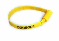 Box of 1000 Multipurpose Truck and Trailer Security Seals, Yellow, Individually Numbered