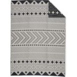 Alice's Garden Outdoor Rug - 270x360cm Bamako - Black-Beige Jacquard, Reversible