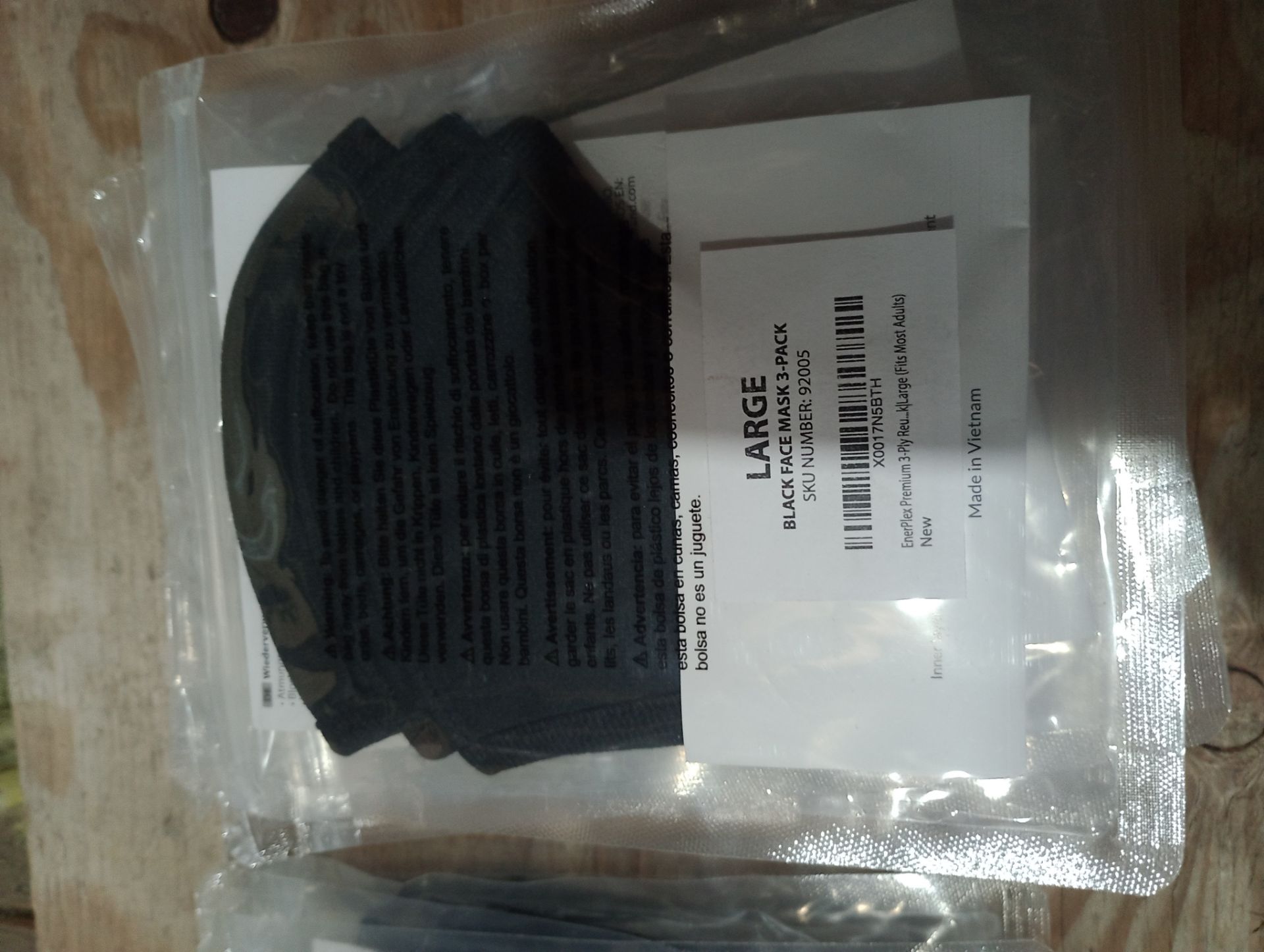 Large Black Face Mask 3-Pack X10 - RRP £44.9 - Image 3 of 3