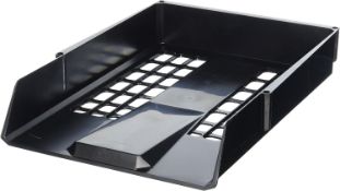 Box of 10 Avery 1132BLK Basics Single Letter Tray/Intray, 278 x 70 x 390 mm - Black