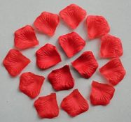 500pcs Deep Red Silk Rose Petals Valentines Day Wedding Confetti RRP £15 (5 x 100pcs)