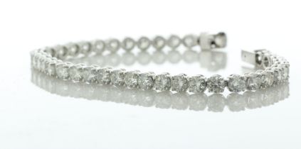 18ct White Gold Tennis Diamond Bracelet 12.42 Carats