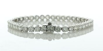 18ct White Gold Tennis Diamond Bracelet 13.20 Carats