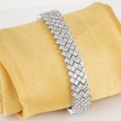 14 K / 585 White Gold Diamond Bracelet