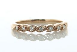 14ct Rose Gold Twist Argyle Diamond Ring 0.10 Carats