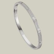 14 K / 585 White Gold Diamond Bracelet